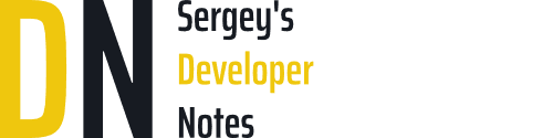 Sergey's Developer Notes